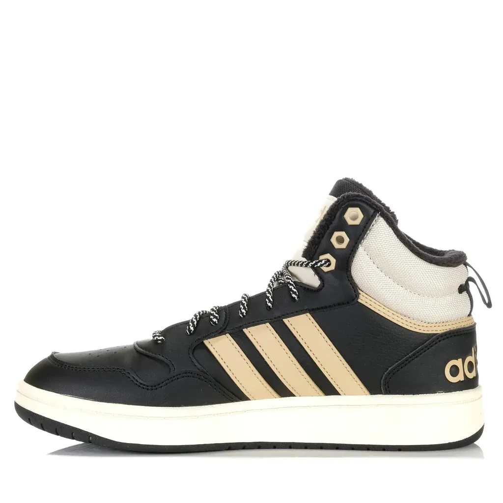 - Adidas Mens Hoops 3.0 mid black/beige/wonder white - (IG7927) - OPS - R2L13