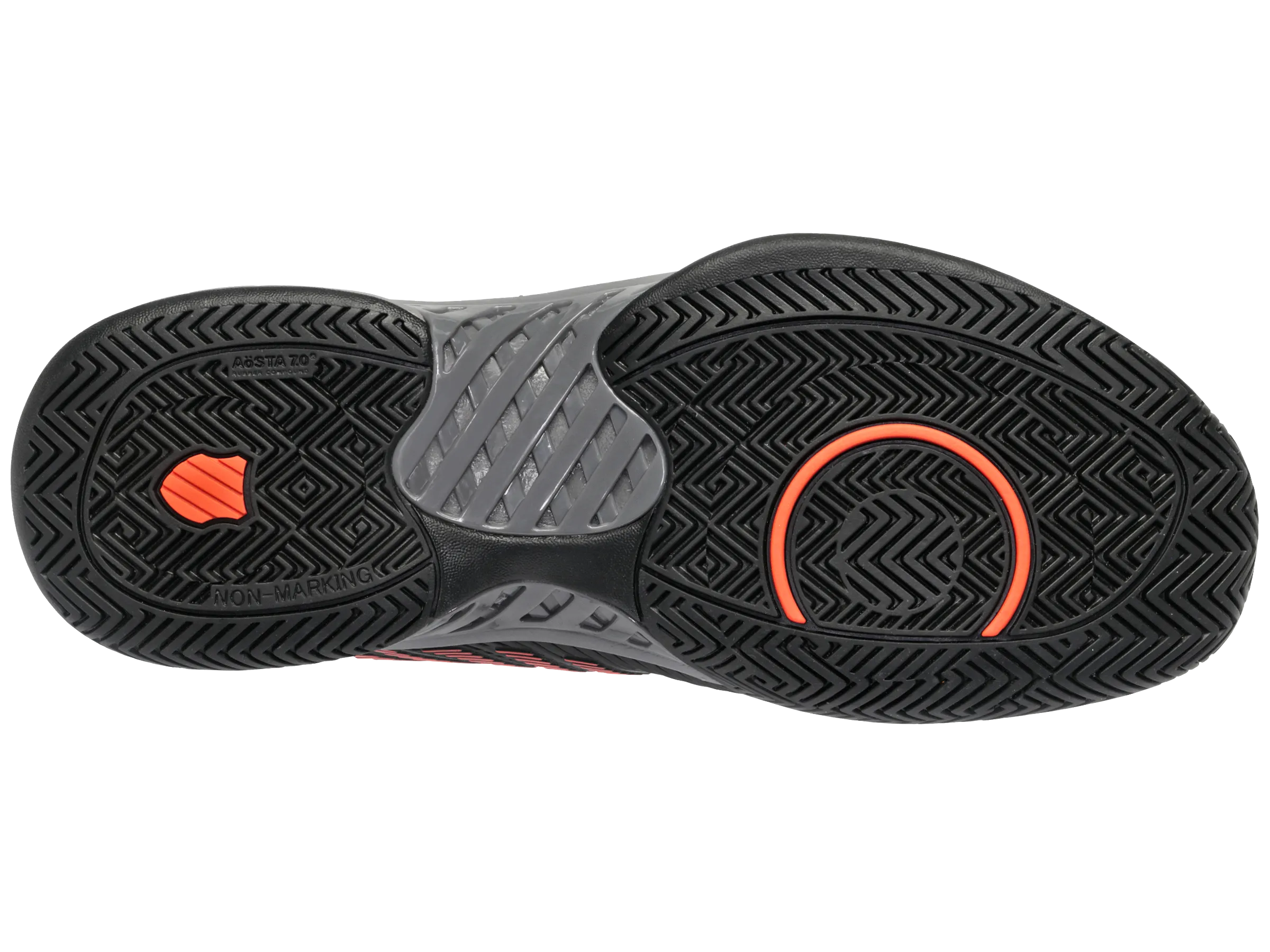 06806-042-W | HYPERCOURT EXPRESS 2-2E | JET BLACK/STEEL GRAY/SPICY ORANGE