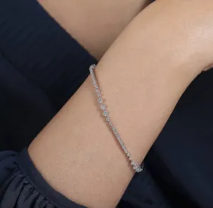 14K White Gold Diamond Bracelet