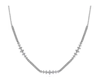 14K White Gold Diamond Necklace