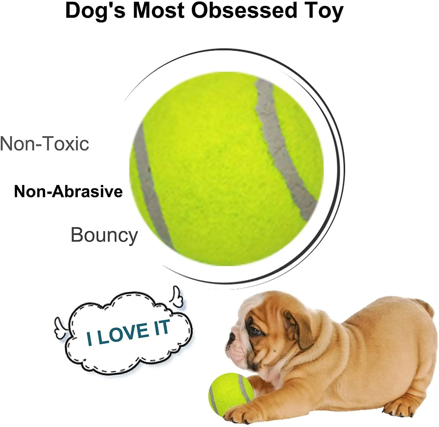 20 Pcs Pet Dog Tennis Ball Premium Fetch Toy 2 Inch Mini Tennis Ball for Puppy Small Dog