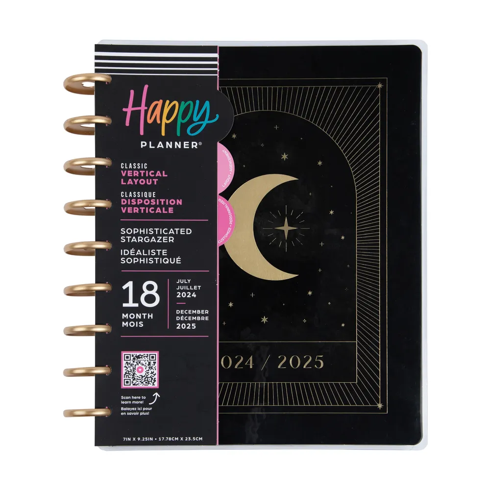 2024 Sophisticated Stargazer Happy Planner - Classic Vertical Layout - 18 Months