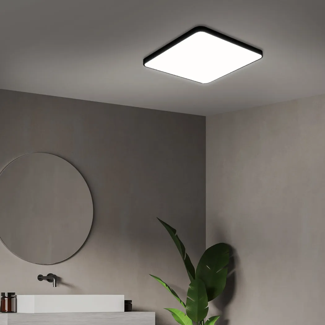 3-Colour Ultra-Thin 5cm Led Ceiling Light Modern Surface Mount 120W - Black