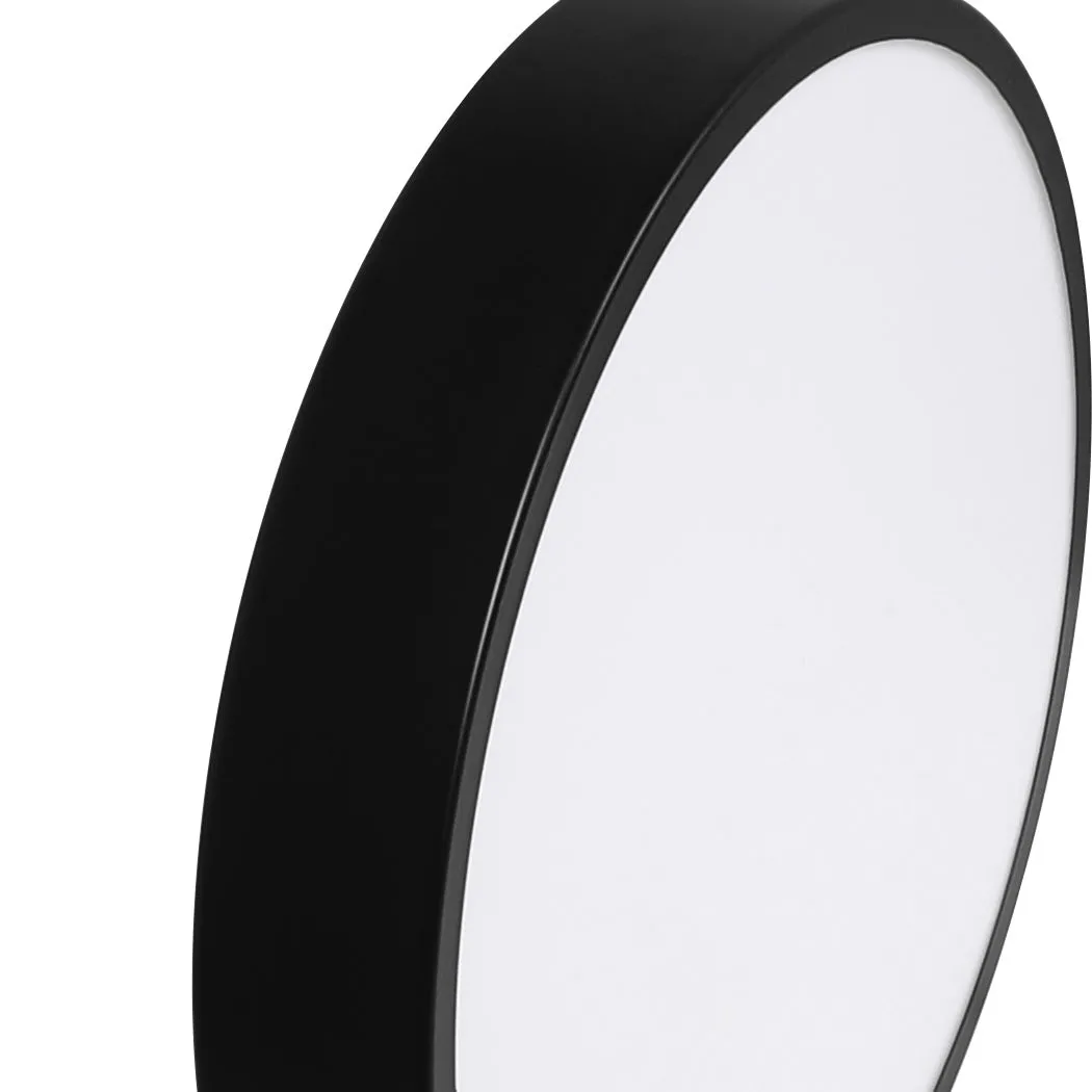 3-Colour Ultra-Thin 5cm Led Ceiling Light Modern Surface Mount 72W - Black