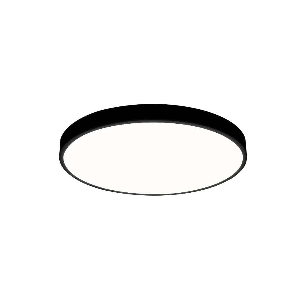 3-Colour Ultra-Thin 5cm Led Ceiling Light Modern Surface Mount 72W - Black