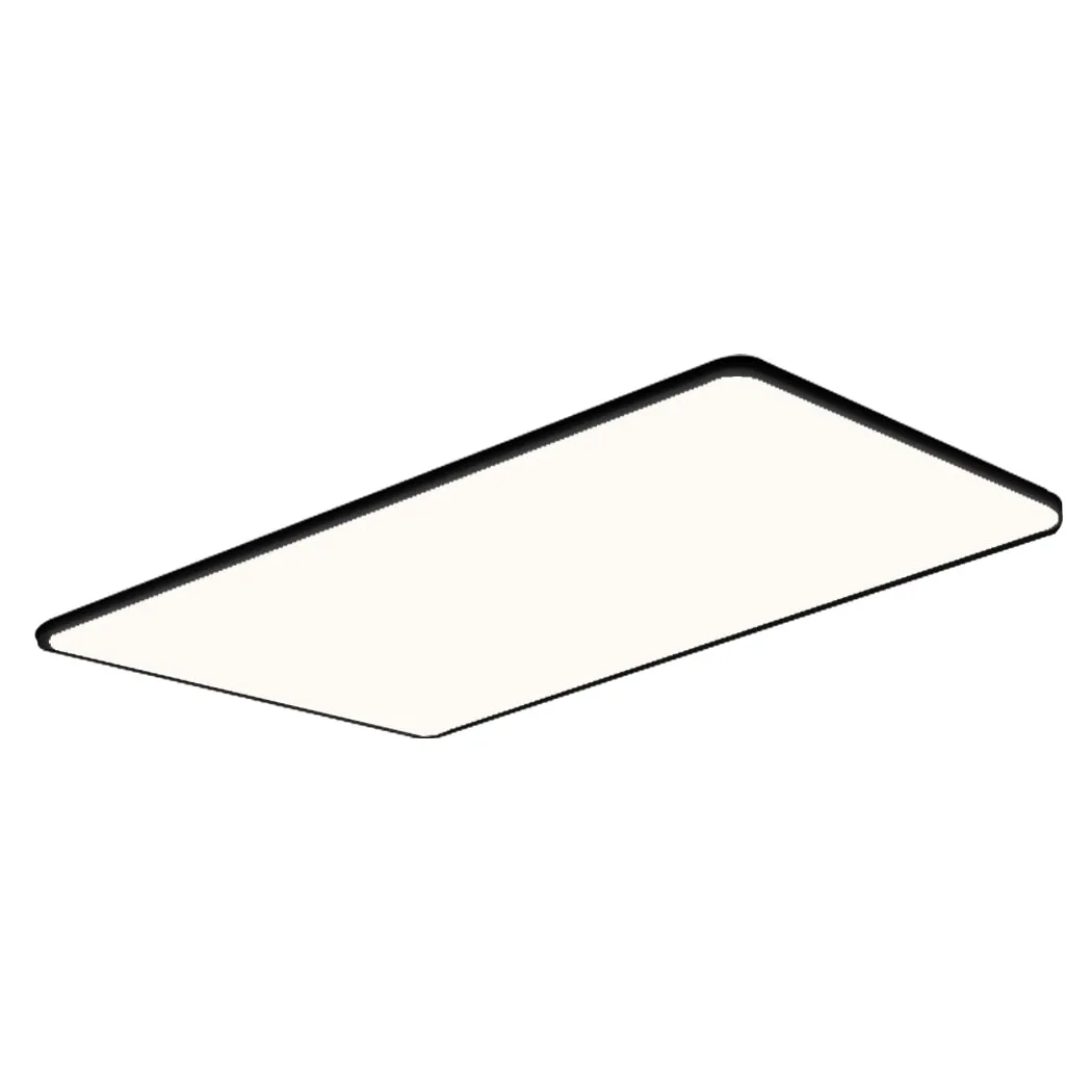 3-Colour Ultra-Thin 5cm Led Ceiling Light Modern Surface Mount 90W - Black