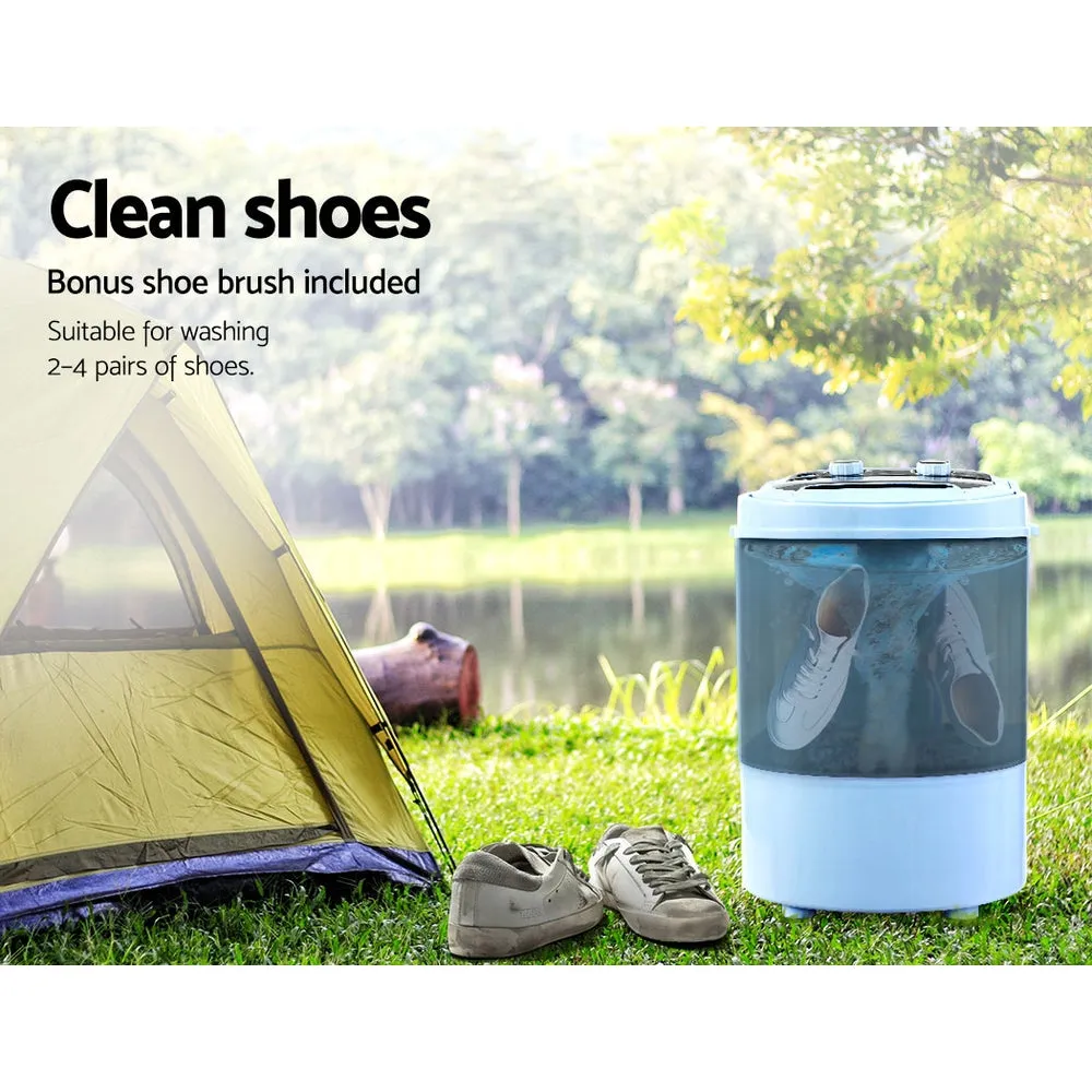 3KG Portable 2-in-1 Washing Machine, Shoe Brush, Devanti