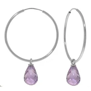 4.5 Carat 14K Solid Yellow Gold Margherita Amethyst Earrings