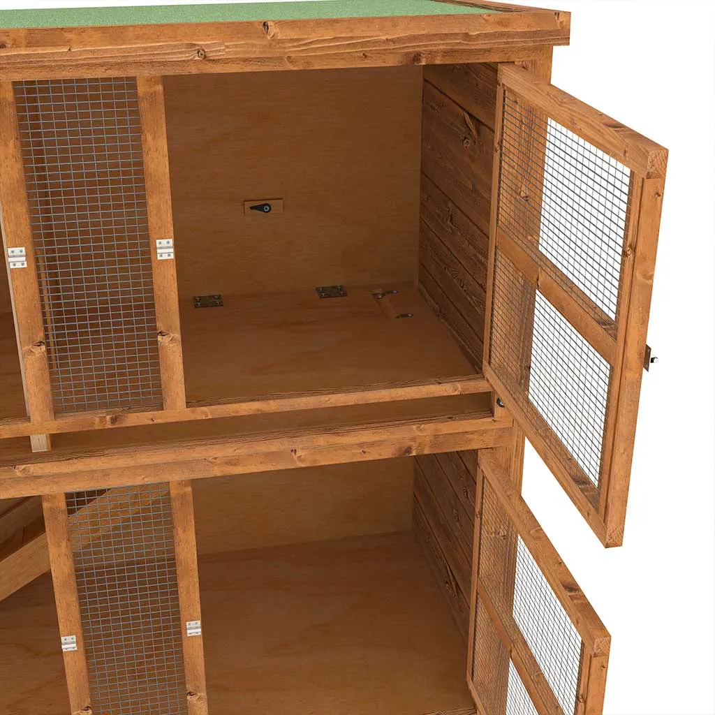 4ft Double Luxury Rabbit Hutch