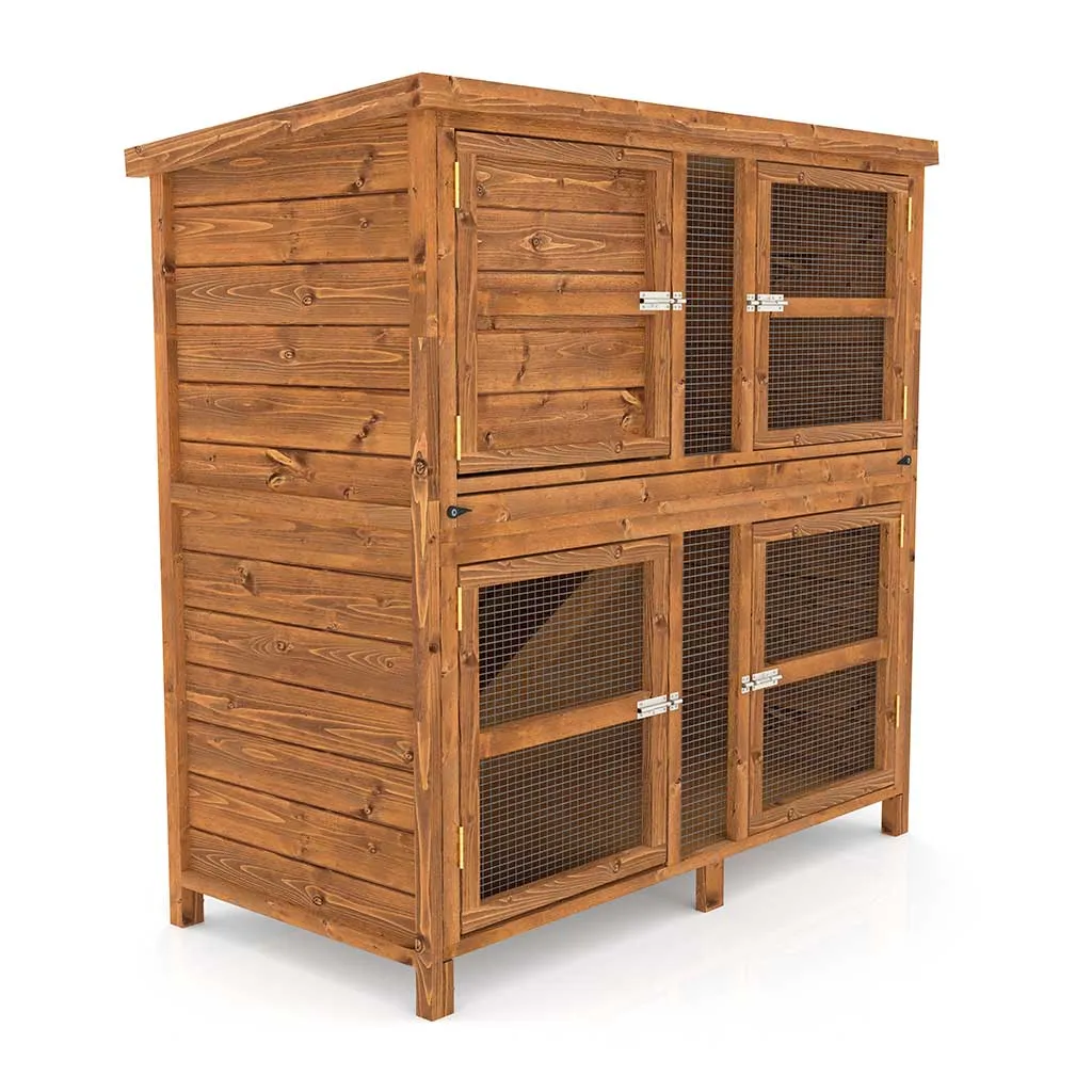 4ft Double Luxury Rabbit Hutch