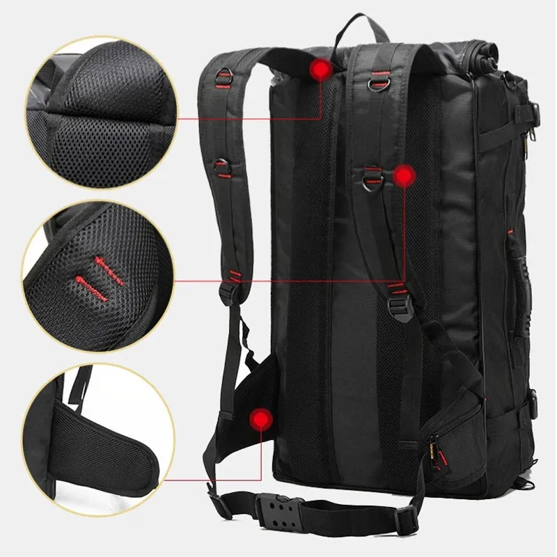 50L 70L Travel Fitness Training Backpack Large Capacity Multifunction Luggage Bag Waterproof Men Outdoor Hiking Trekking PackXA8