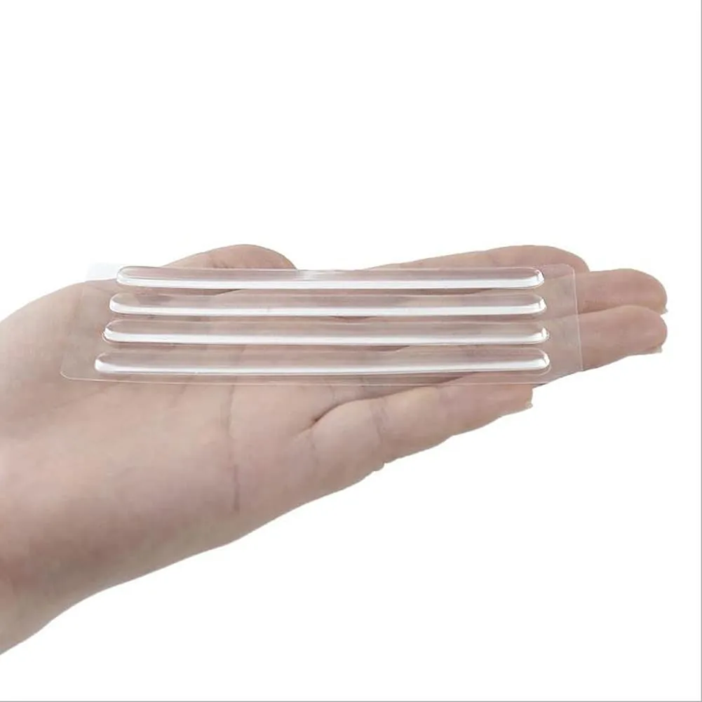 6 Sheets(24pcs)Clear Silicone Gel Slim Thin Self Adhesive Back Heel Tape High Heel Cushion Inserts Shoes Stickers Cushion Tools