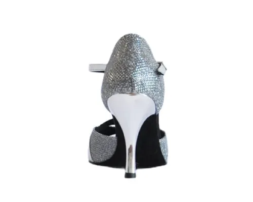 720 Silver Leather and Silver Glitter