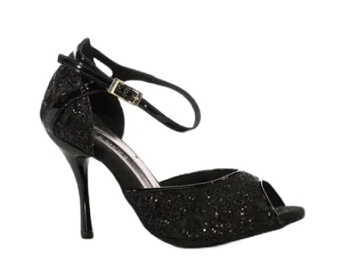 721 / 706 Tanzschuhe in Schwarz Glitter