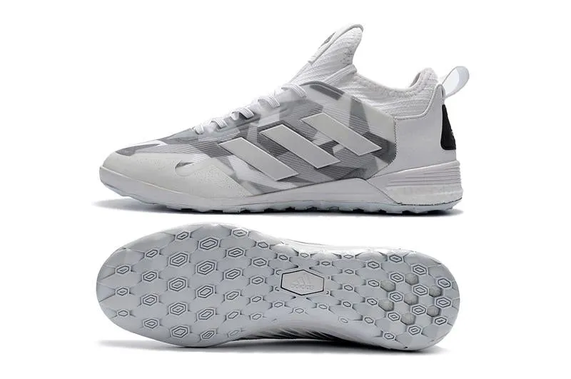 Adidas ACE Tango IC Indoor Flat Soccer Shoes White/Gray