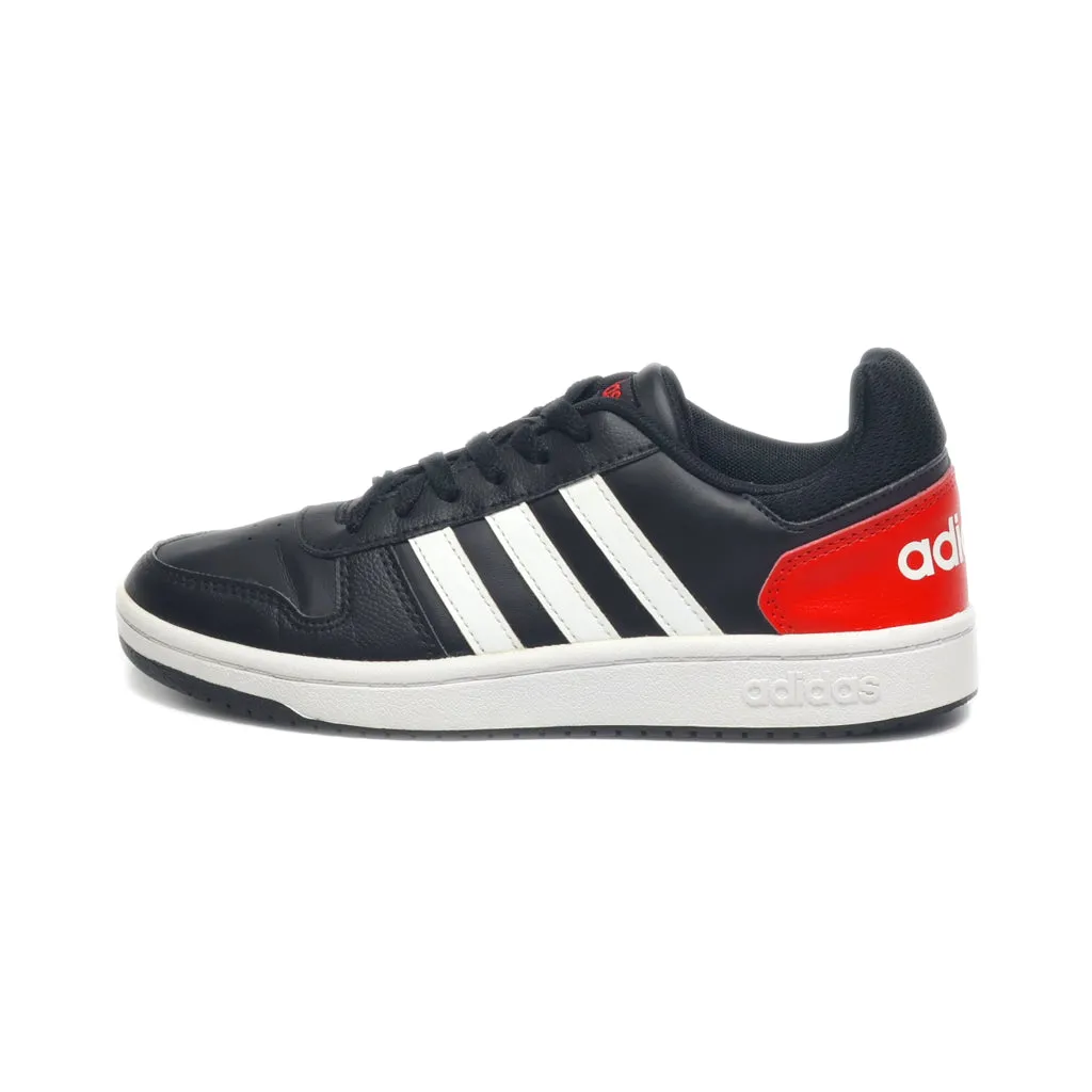 Adidas Hoops 2 Low-Top Sneakers Leather Black Colour For Women