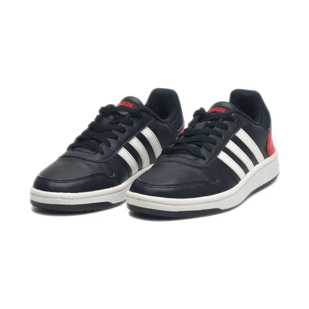 Adidas Hoops 2 Low-Top Sneakers Leather Black Colour For Women