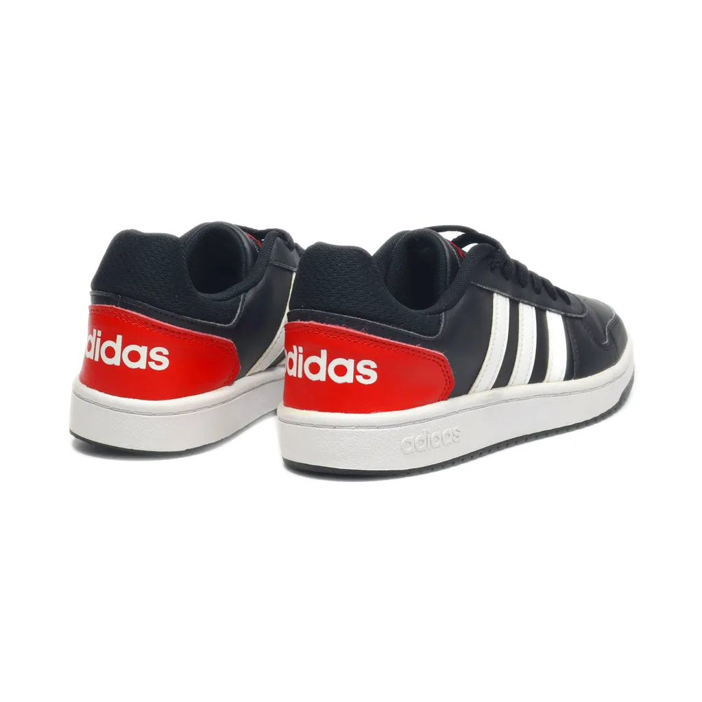 Adidas Hoops 2 Low-Top Sneakers Leather Black Colour For Women