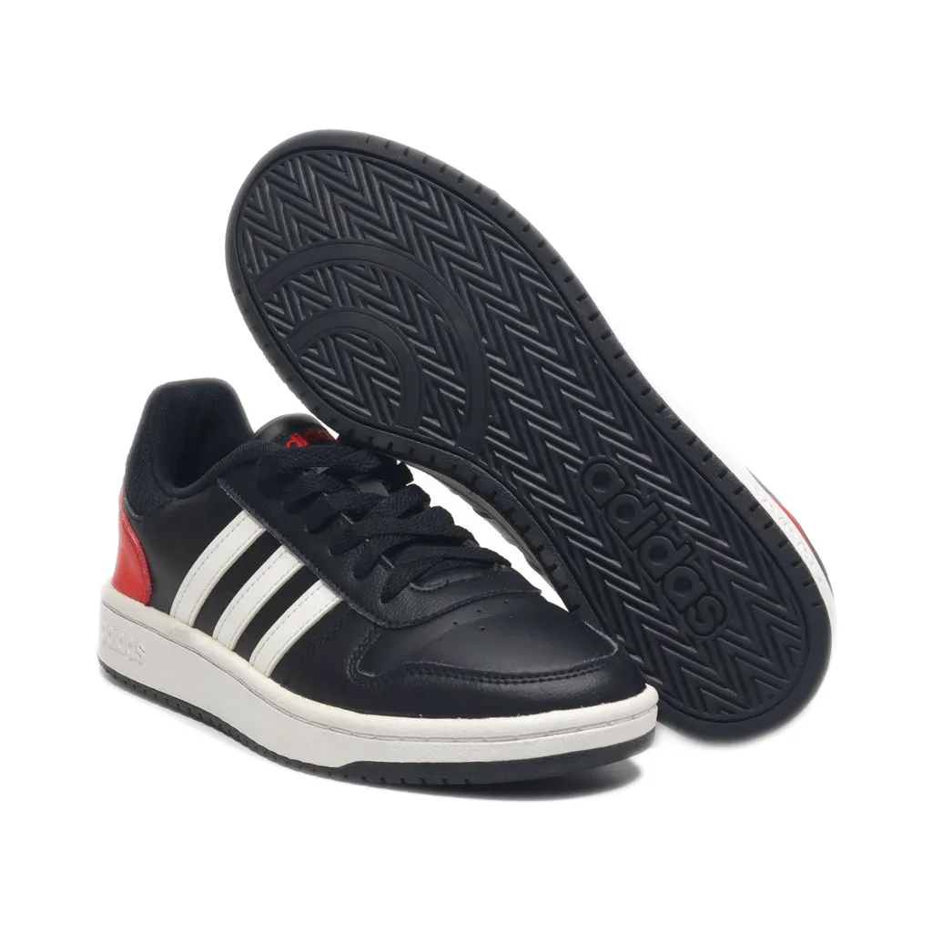 Adidas Hoops 2 Low-Top Sneakers Leather Black Colour For Women