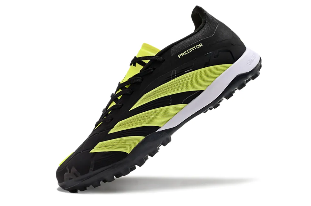 Adidas Predator 24 Elite Indoor Shoes - Spider Black | Chartreuse Green | White - FREE SHIPPING WORLDWIDE