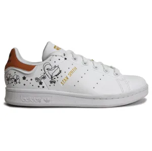 Adidas Stan Smith GW5167 Leather Womens Trainers - White Orange - UK 4