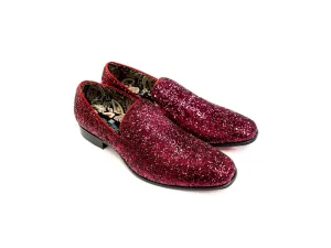 After Midnight Glitter Formal Loafer in Burgundy