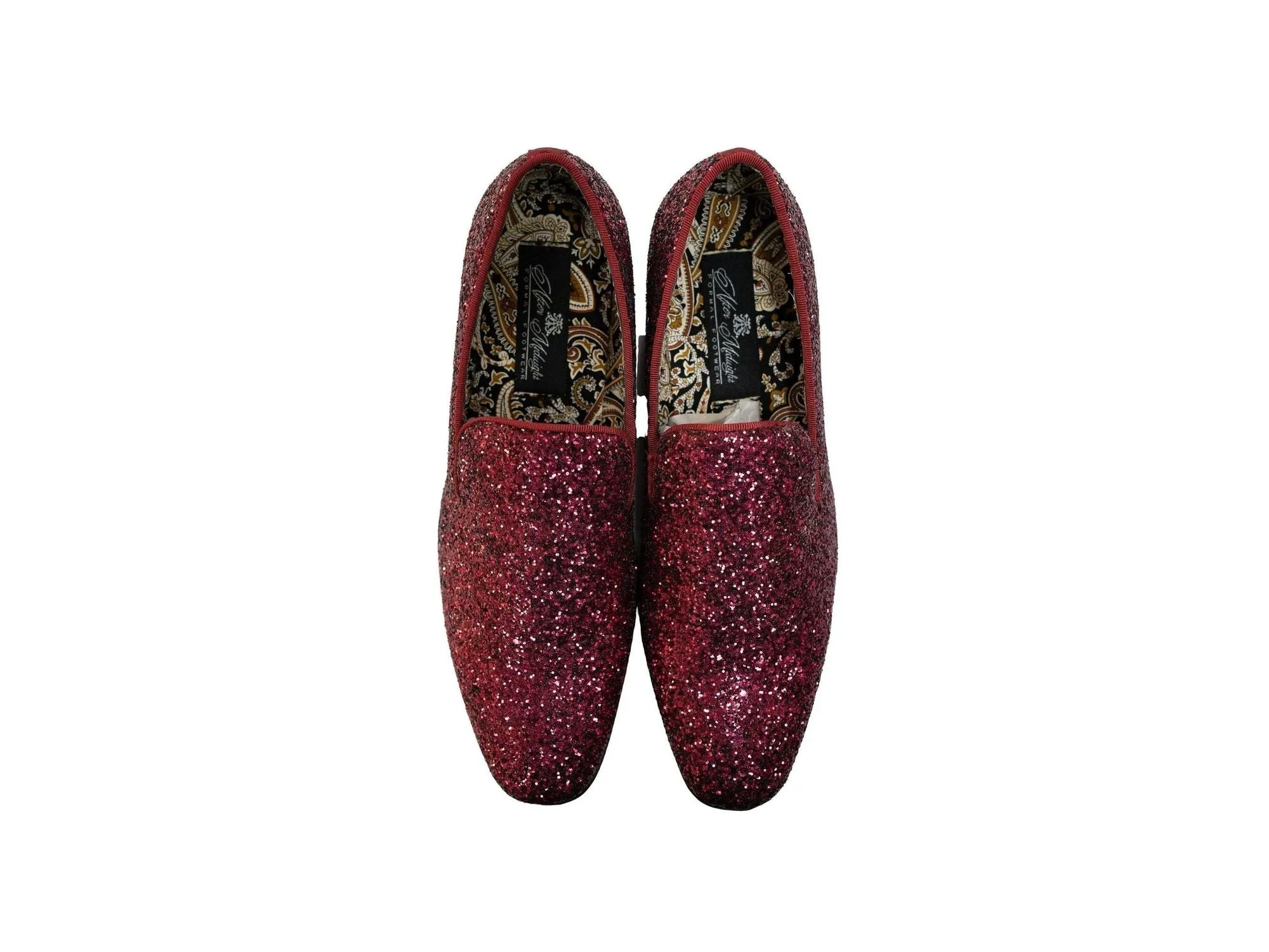 After Midnight Glitter Formal Loafer in Burgundy