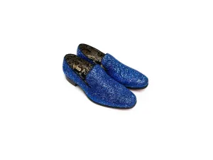 After Midnight Glitter Formal Loafer in Royal Blue