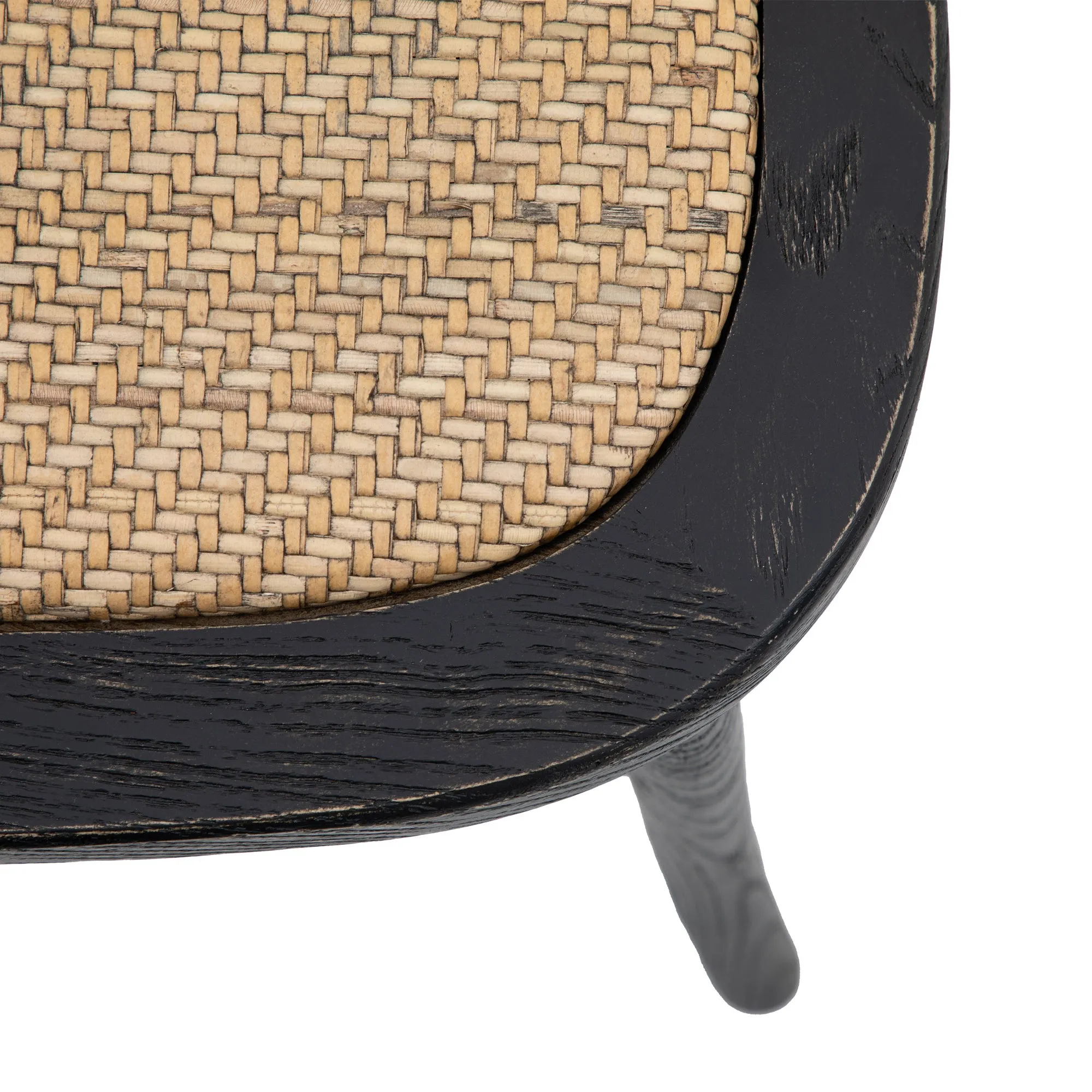 Amos Cafe Chair Black/Rattan (2pk)