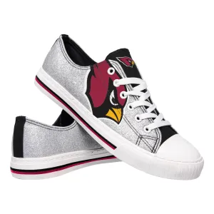 Arizona Cardinals NFL Womens Glitter Low Top Canvas Shoes