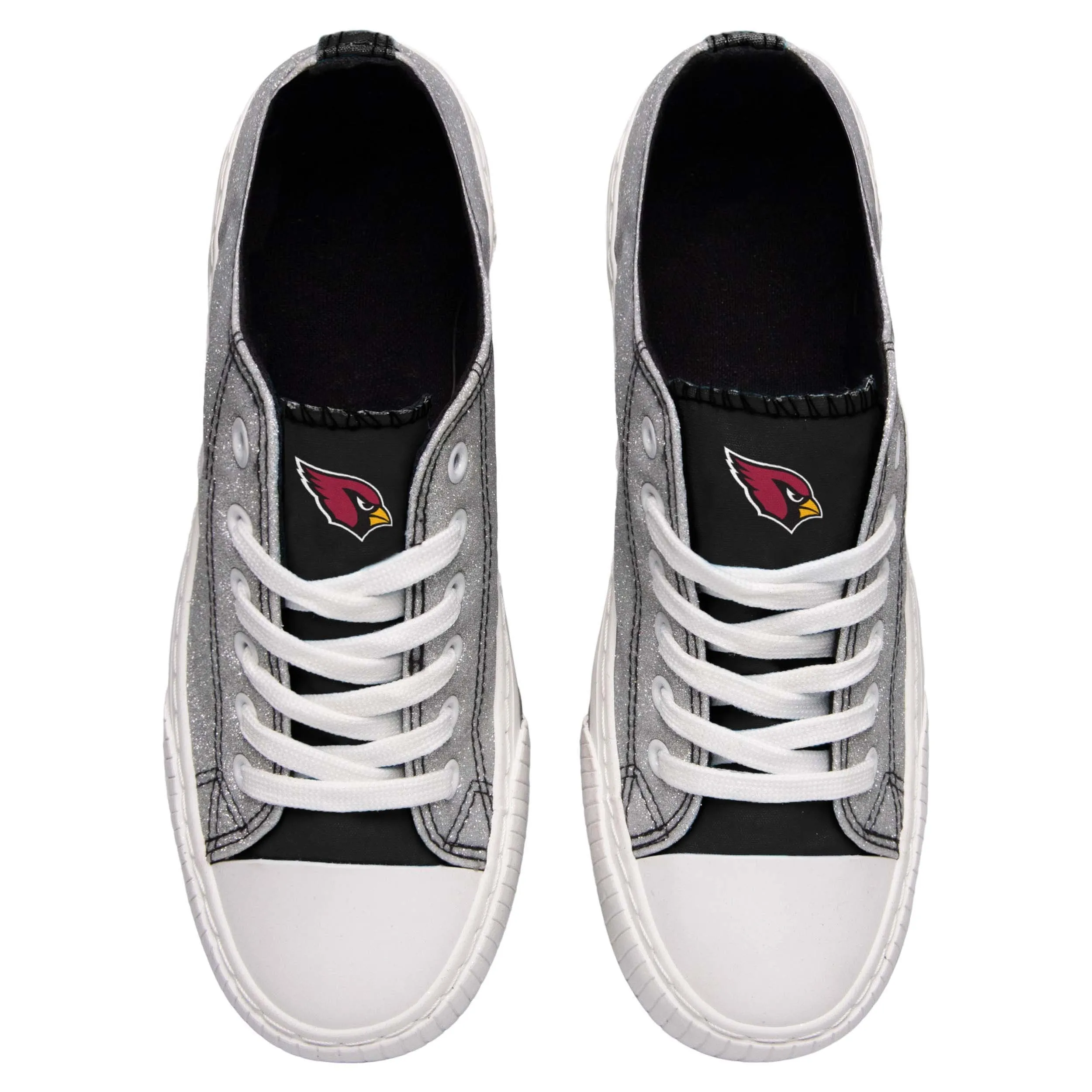 Arizona Cardinals NFL Womens Glitter Low Top Canvas Shoes