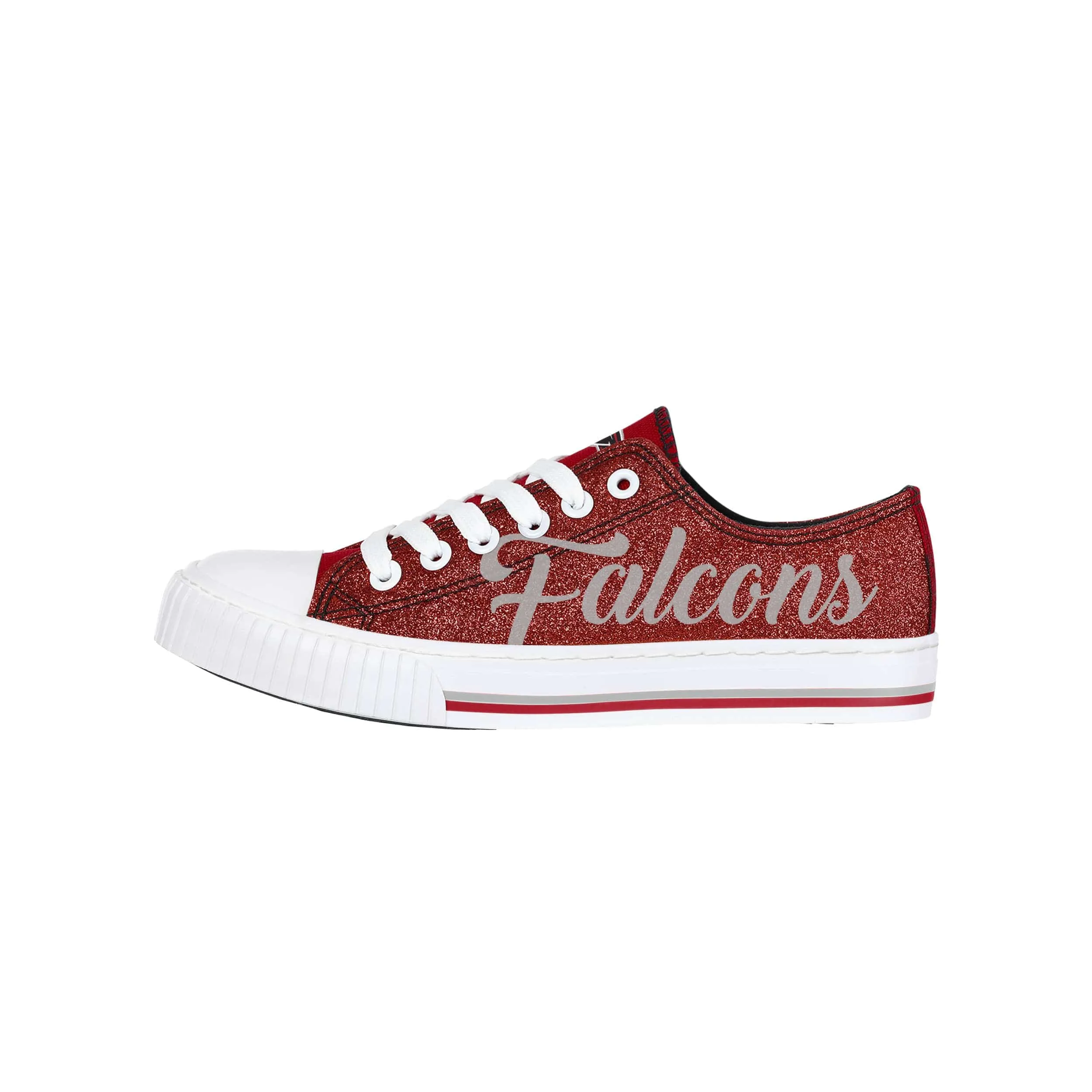 Atlanta Falcons NFL Womens Color Glitter Low Top Canvas Shoes