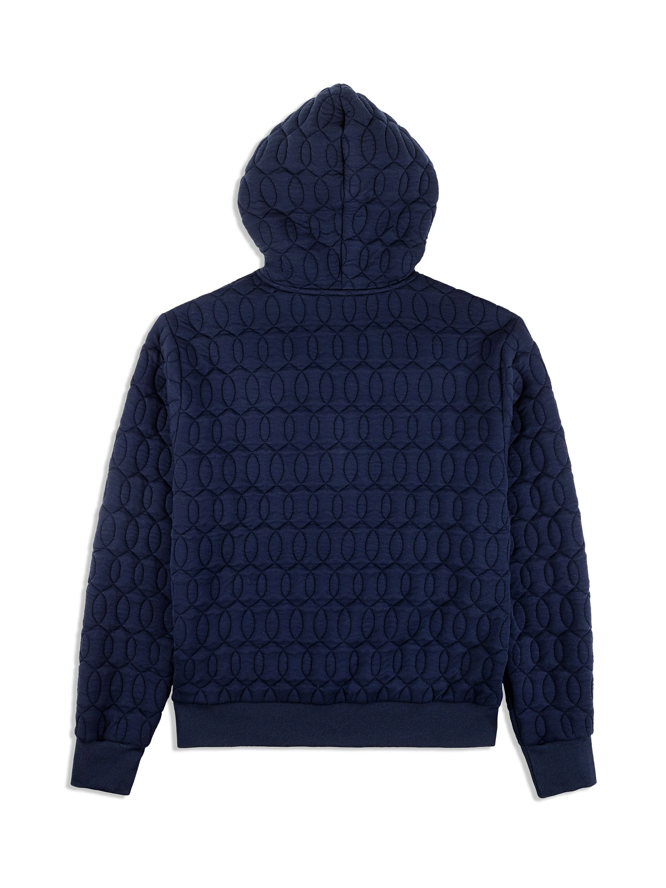 Aversa Quilted Hoodie- Maritime Blue