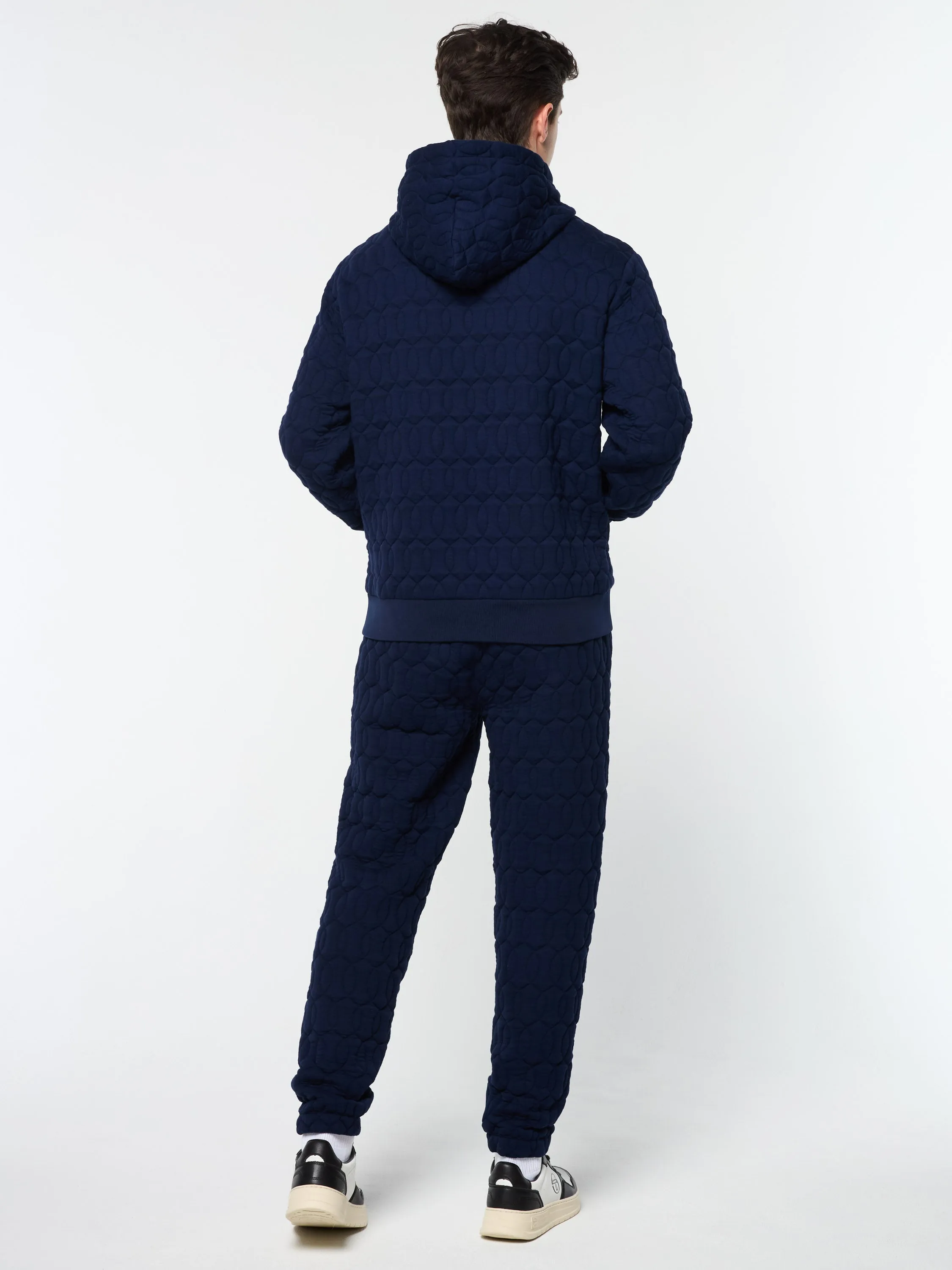 Aversa Quilted Hoodie- Maritime Blue