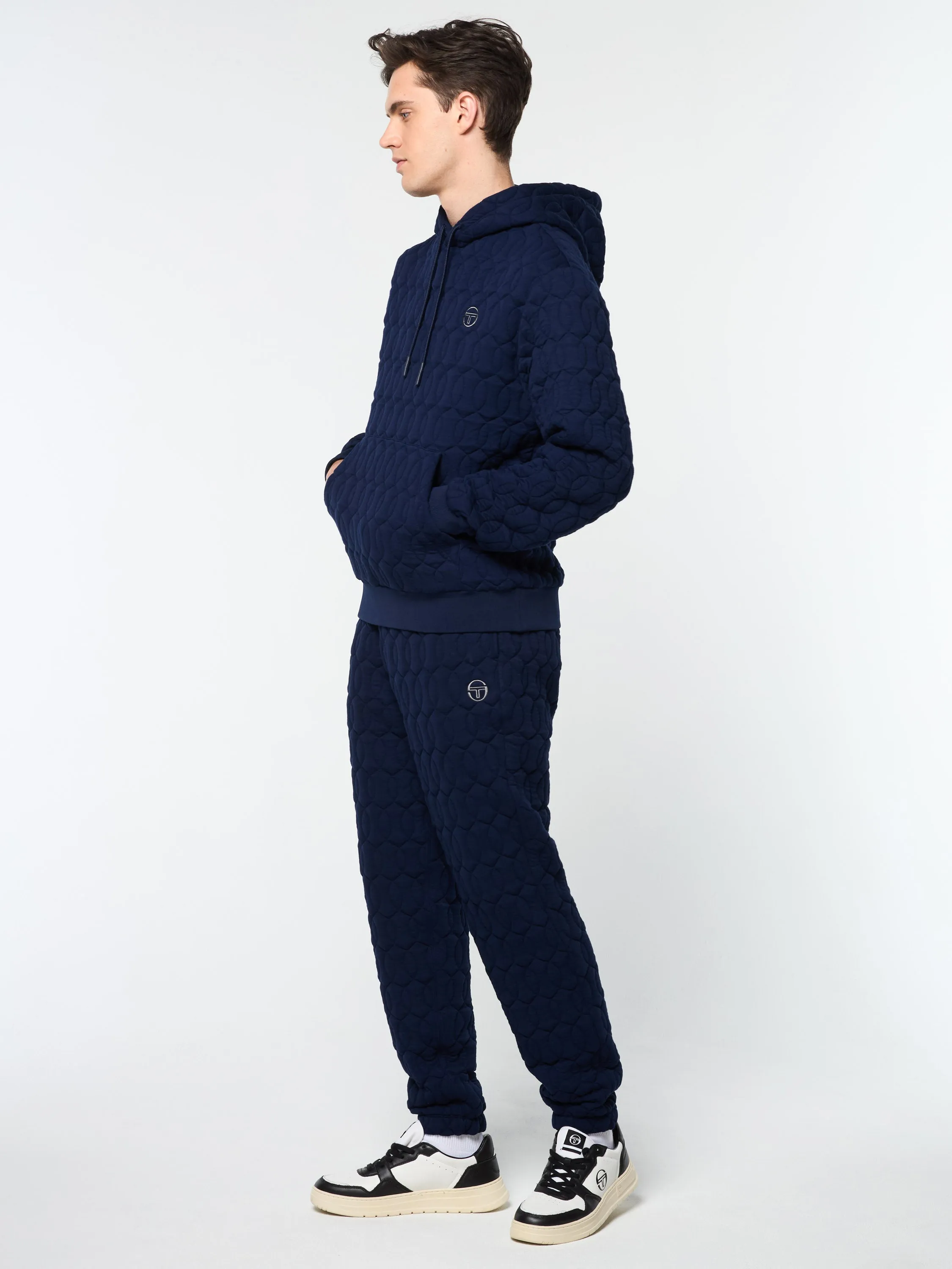 Aversa Quilted Hoodie- Maritime Blue