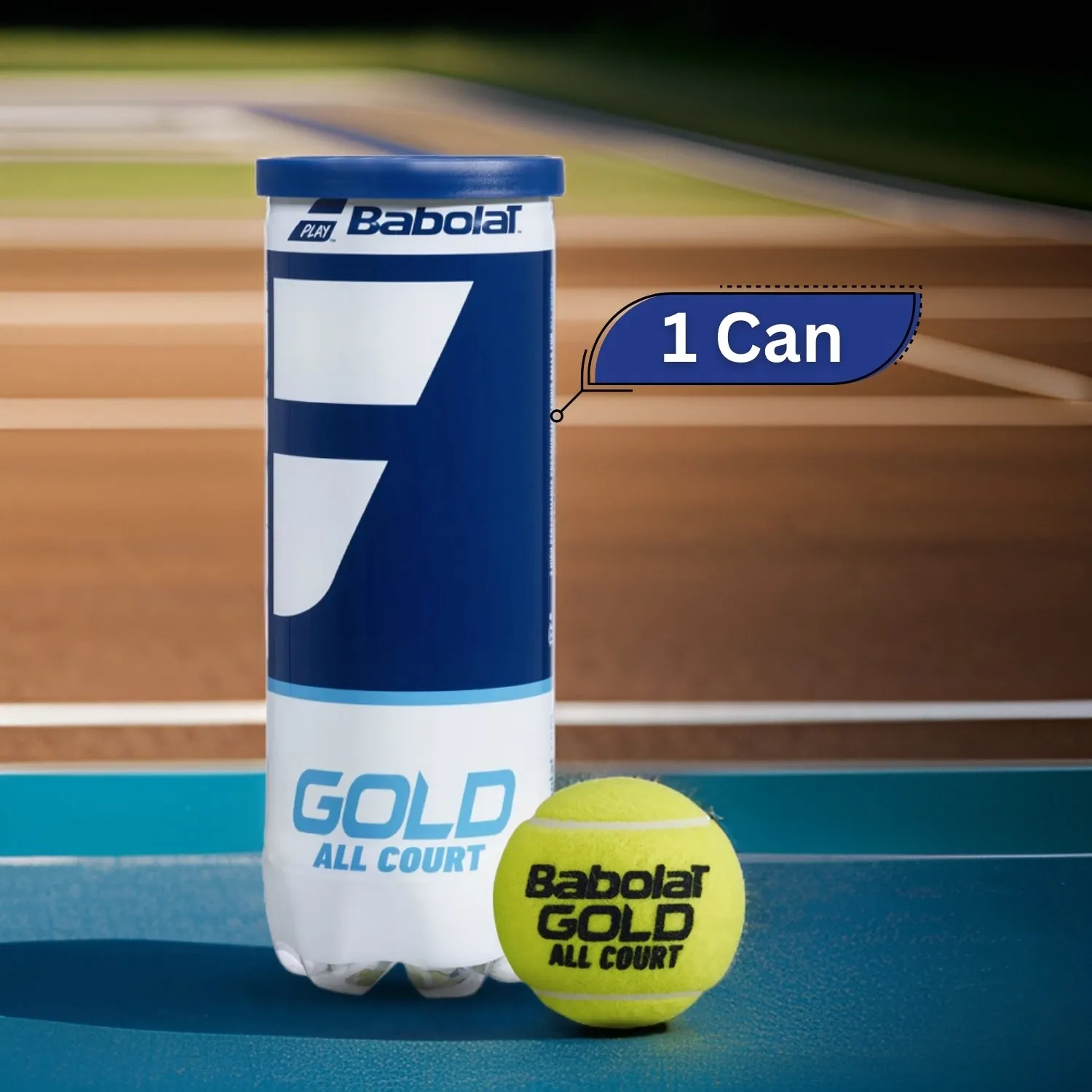 Babolat Gold All Court X3 Tennis Balls Can (1 Can)