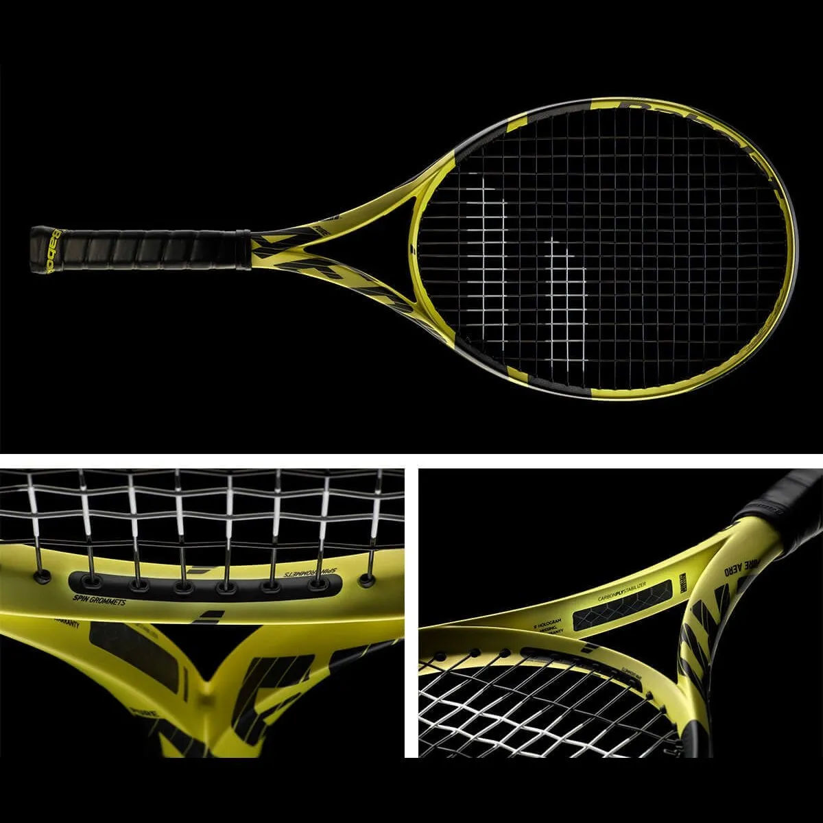 Babolat Pure Aero Lite OR Team NADAL Old Version Yellow Black GRAPHITE Strung No Cover Tennis Racket