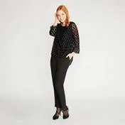 Black Devoree Spot Print Blouse