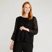 Black Devoree Spot Print Blouse