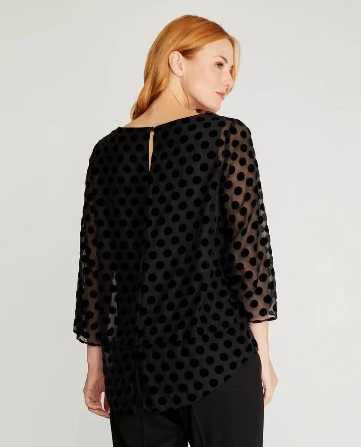 Black Devoree Spot Print Blouse