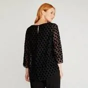 Black Devoree Spot Print Blouse