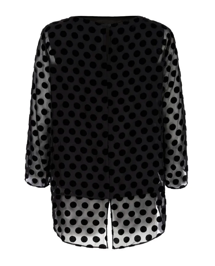 Black Devoree Spot Print Blouse