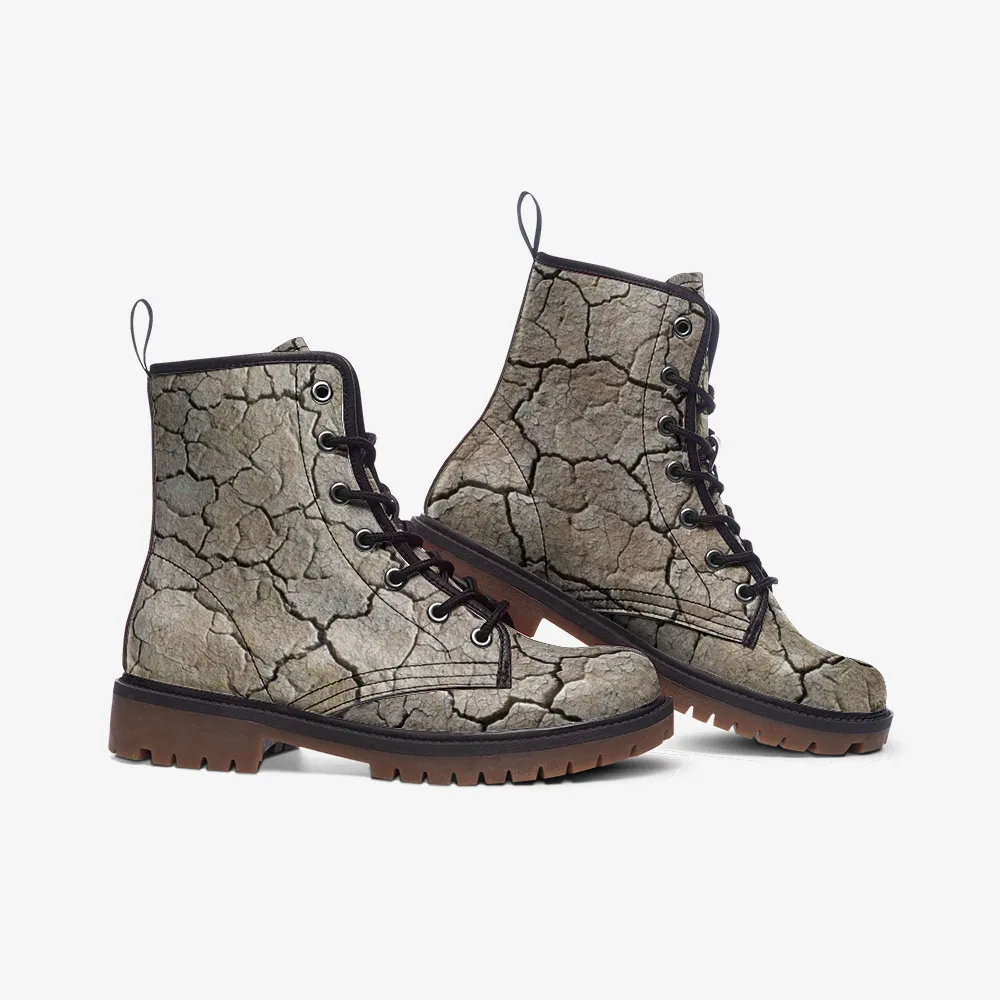 Black Rock Desert Memory Foam Boots | All Season Lace Up Boot | Combat Boot Lace Up Boot | Graphic Shoes, Artistic by Manifestie