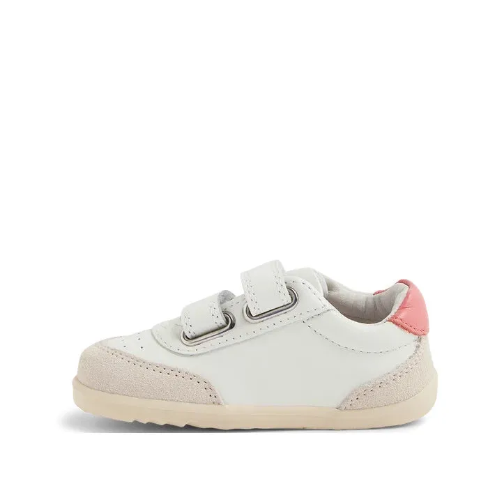 Bobux Step Up SU Champ Sneaker First Walker White Coral