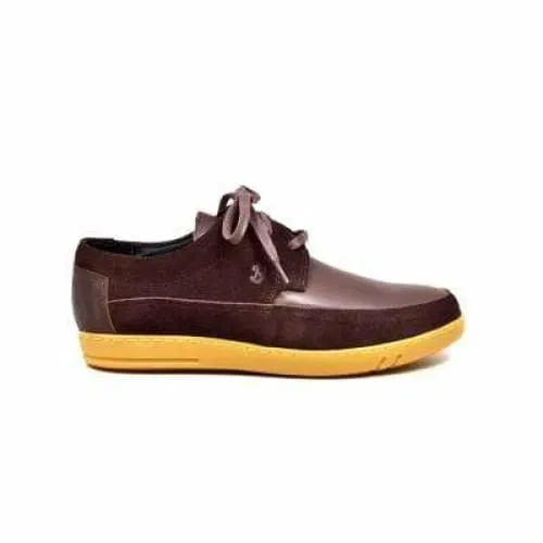 British Walkers Bristol Bally Style Men's Brown Leather and Suede Low Top Sneakers