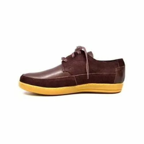 British Walkers Bristol Bally Style Men's Brown Leather and Suede Low Top Sneakers