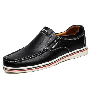 Business casual men's Shoes Leather