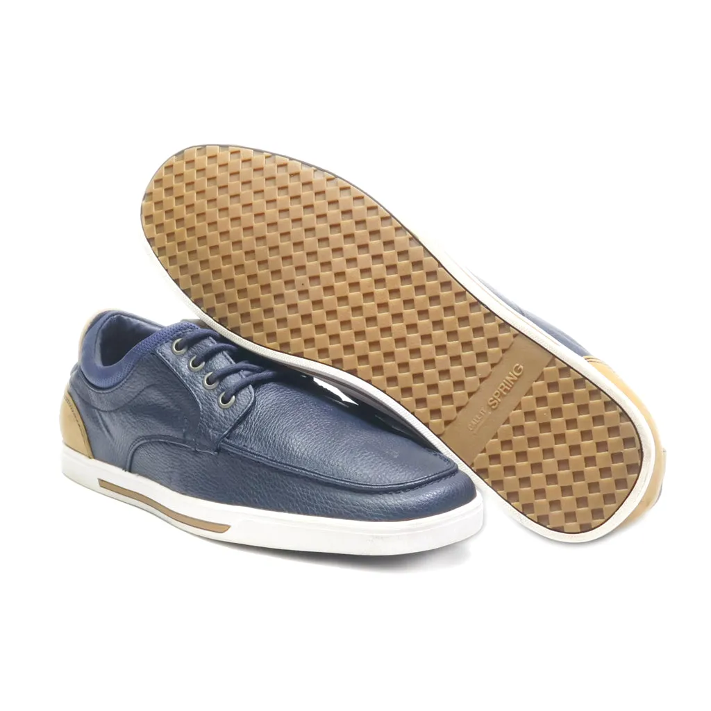 Call It Spring Casual Lace Ups Leather Blue Colour For Men