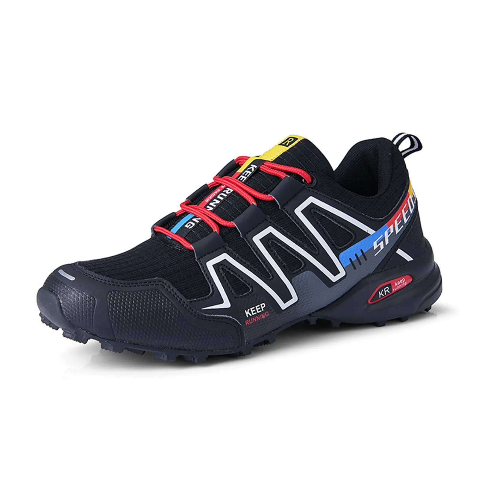 CASUAL LIGHTWEIGHT CONTRASTING COLOR DRAWSTRING OUTDOOR SPORT SHOES