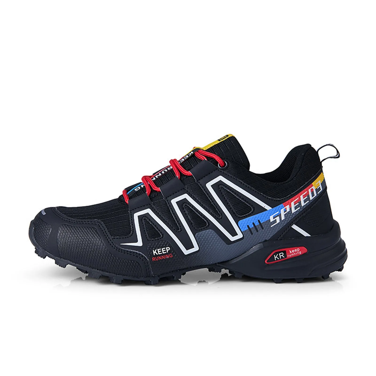 CASUAL LIGHTWEIGHT CONTRASTING COLOR DRAWSTRING OUTDOOR SPORT SHOES